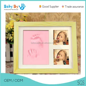 Aşk için anıt fotoğraf resim çerçevesi bebek handprint ve ayak izleri BABYBY GELEN