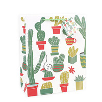 Nouveau sac cadeau créatif Cactus frais fabricant Spot Portable vêtements sac en papier sac d'emballage