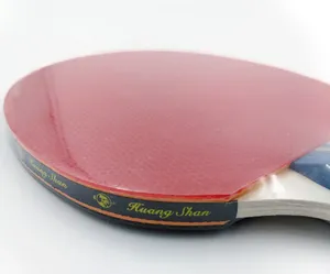 Professionele Ping Pong Peddels Pro 7 Lagen Hout Blade Tafeltennis Rackets Met Cover Print Logo Tafeltennis Set