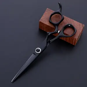 New fashionable hair scissors japan steel black titanium hairdressing scissors hair cut suppliers barber shears MXS615