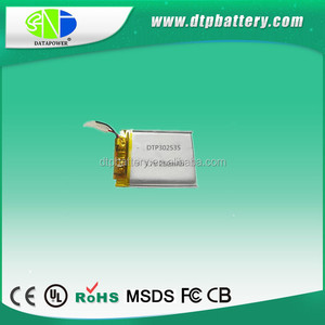 302535 0.925wh 3,7 V lithium rechargeable Li-Po battery 250 mAh - Product Image 1