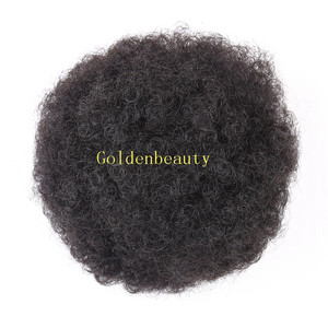 Perruque <span class=keywords><strong>Chignon</strong></span> Afro, <span class=keywords><strong>postiche</strong></span> synthétique courte, 6 pouces, bouffante, <span class=keywords><strong>pour</strong></span> femmes, queue de cheval, à cordon, crépu et bouclé - Product Image 2