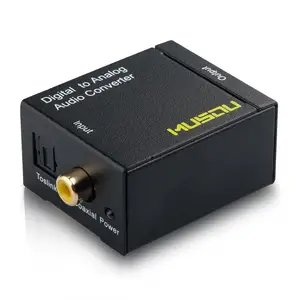 Digital Optical Coaxial Coaxial Toslink para Analógico RCA L/R Adaptador Audio Converter