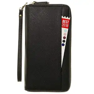 السفر منظم وثائق RFID حافظة جواز السفر حالة الأسرة حامل محفظة مع معرف السوار - Product Image 1