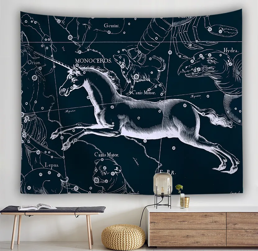 Beach Towel poster the star signs of the zodiac vintage tapestry hanging curtain spread covers cloth blanket tapestry