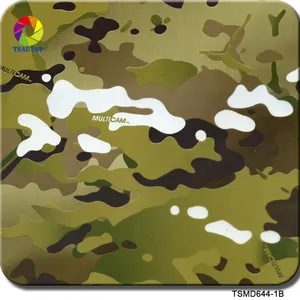 TSAUTOP 1M width camo and tree water transfer print film Hydro Dipping With Spray Paint