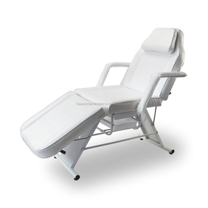 Tragbare Massageliege Ganzkörper-Schönheitsbett Gesichtsbehandlung mit <span class=keywords><strong>2</strong></span> Schubladen Höhenverstellbar Weiß Kosmetikstuhl für Salon - Product Image 3