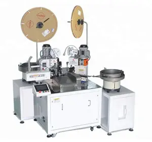 Full auto both head wire cable stripping cutting terminal crimping and sheath assembly machine