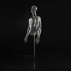 แฟชั่น Clear Mannequins โปร่งใสหญิง Manikin ผู้หญิงด้านบน Mannequin กับหัวใน XINJI โรงงาน - Product Image 2