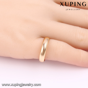 13635 Xuping 18k color oro clásico <span class=keywords><strong>anillo</strong></span> <span class=keywords><strong>de</strong></span> <span class=keywords><strong>casado</strong></span> con diseño sencillo para mujeres y hombres - Product Image 5
