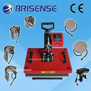 Factory Direct Sale Brisense Brand 8 in 1Multifunction Combo Heat Press Machine for Sublimation Printing T-shirt,Cup,Hat,Plate