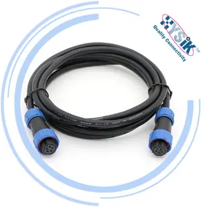 waterproof circular connector in-line SP13 5pin female and male connector