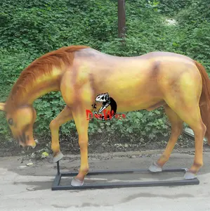 Dino0845 lifesize fiberglass kuda hewan Kebun Binatang simulasi tinggi