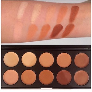 Palette de correcteur crémeux 10 couleurs, <span class=keywords><strong>kit</strong></span> de maquillage professionnel pour le visage, correcteur, poudre de <span class=keywords><strong>contour</strong></span>, base, palette pour les peaux foncées - Product Image 2