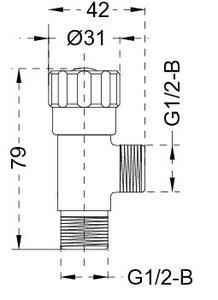Rapide ouvert en laiton massif mur monté design lisse empêcher le poignée angle valve - Product Image 2