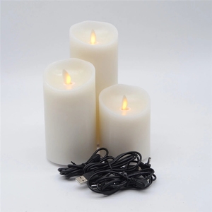 <span class=keywords><strong>Bougie</strong></span> pilier <span class=keywords><strong>LED</strong></span> à flamme mobile rechargeable par USB, fournie par TABO Factory - Product Image 5