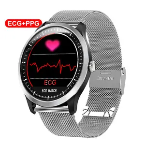 N58 ECG PPG 智能手表与心电图心电图显示，holter ecg 心率监测血压智能手表