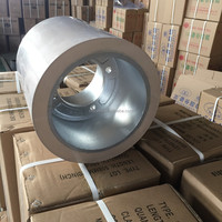 Tambour en aluminium de 12 pouces avec rouleau en caoutchouc de décorticage à 8 trous pour moissonneuses de riz pièces de machines agricoles