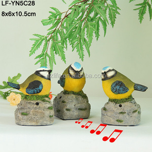 Geanimeerde zingen kunstmatige vogels hars ambachten figuur sensor zingen vogel, 2017 hot koop bewegingssensor hars vogel - Product Image 2