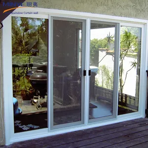 Prezzo economico porte serie PVC/UPVC con doppi vetri porte dell'armadio da cucina anteriore porta scorrevole in vetro PVC
