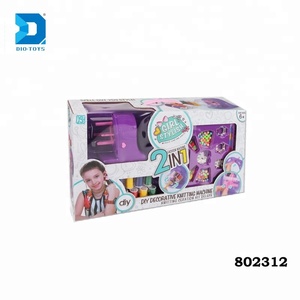 Nuevo diseño 2 en 1 diy decorativo máquina de tejer chica de peluche de juguete para los niños - Product Image 1