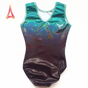 Qiao — corsage Mystique et strass ombré, garniture, léopard, tenues de gymnastique pour enfants