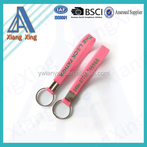 실리콘 손목밴드 키링 맞춤형 로고 3D 고무 실리콘 루프 손목 스트랩 키체인 - Product Image 3