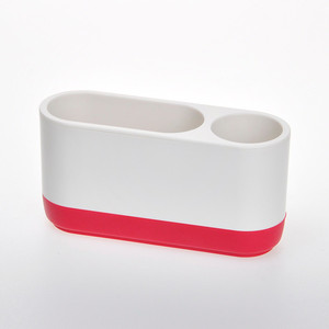 High Quality 2-Tone White and Red Plastic Tumbler Cups Popular <b>Bathroom</b> <b>Sets</b> Accessory - Product Image 3