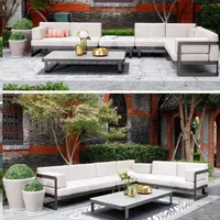 Luxus Metall Aluminium Rahmen Terrasse Outdoor Garten Möbel Sofa Set