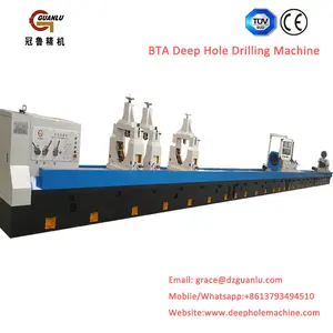 Deep hole drilling and boring machine for pipes