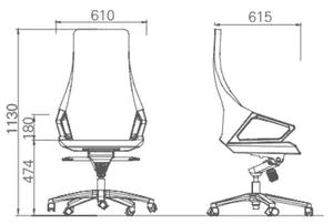 Executive Office Chair Inside Frame Aluminium Alloy With Iron Carton Aluminum ISO BIFMA Modern Design Comfort High Back Leather