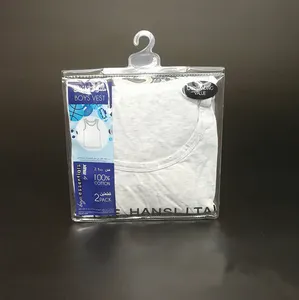 clear pvc plastic apparel garment underwear packaging hanger polybag
