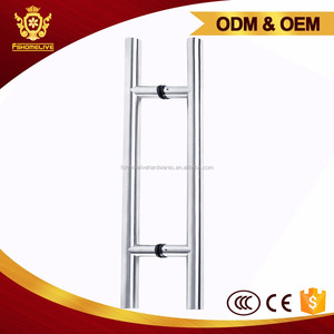 Tienda puerta de cristal de aluminio sólido Acero inoxidable manija de la puerta industrial - Product Image 1