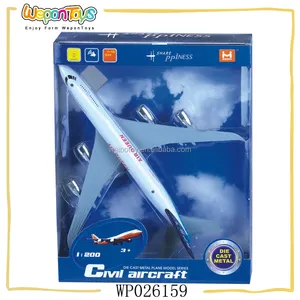 1:200 scale pull back aircraft with music and light alloy model plane for kids