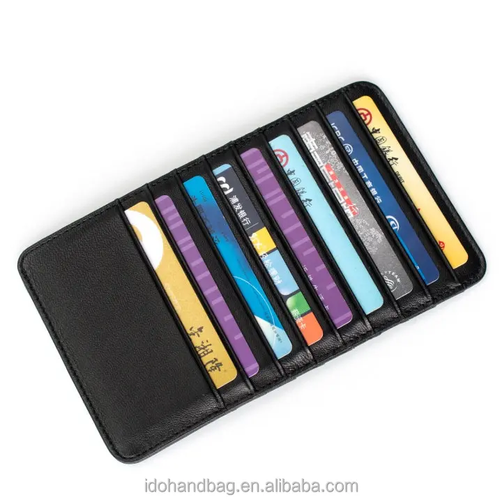 베스트 셀러 고품질 패션 도매 명함 홀더 정품 진짜 양 피부 신용 카드 홀더 지갑