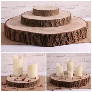 Large Wholesale Rustic Natural Round <strong>Wood</strong> Pine Tree <strong>Slices</strong> for Wedding Centerpiece Craft - Product Image 1