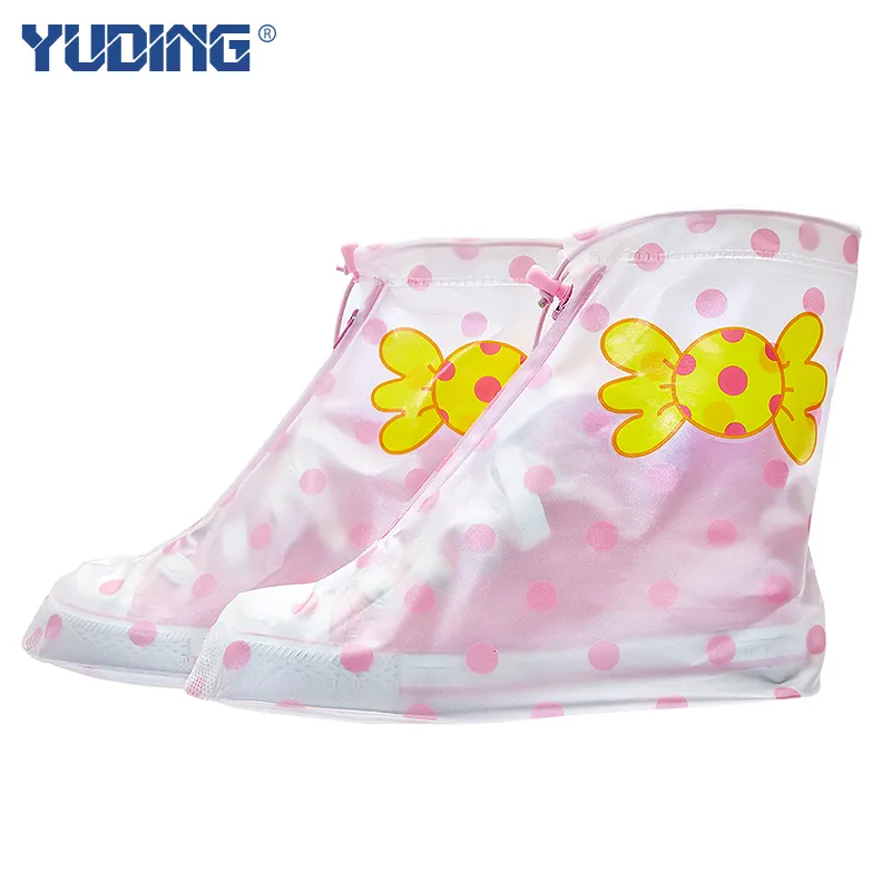 टिकाऊ पीवीसी निविड़ अंधकार बूट कवर प्यारा बारिश Shoecover बच्चों के लिए