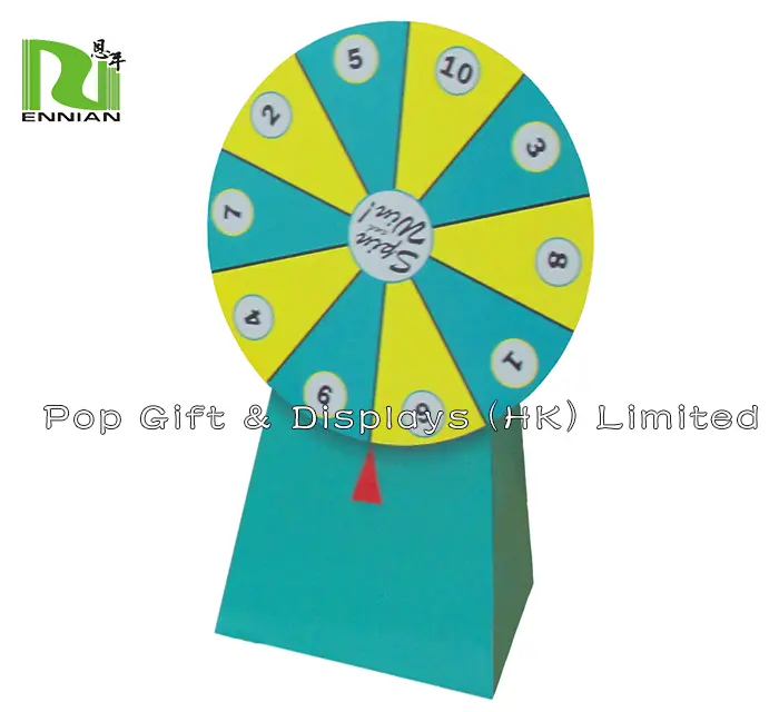 Promotion Attractive Cardboard Wheel Of Fortune Lucky Display