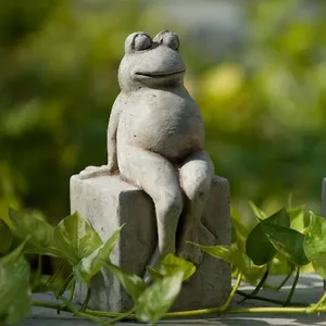 동물 조상 콘크리트 시멘트 야외 정원 개구리 도자기 입상