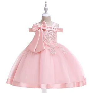 新しいスタイルのフロックリトルフラワーガールパーティードレス6歳の女の子のための誕生日服の子供