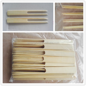 Chất lượng tốt thiên nhiên đôi prong tre xiên với dập nóng logo - Product Image 6