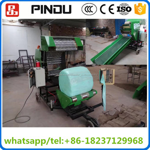 Mini luzerne maïs ensilage presse à balles rondes wrapper machine/foin paille bale regrouper emballage machines d'emballage - Product Image 4