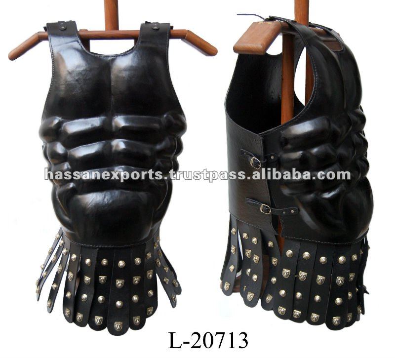 Черная кожаная МЫШЕЧНАЯ БРОНЯ кожаная Броня средневековая Броня