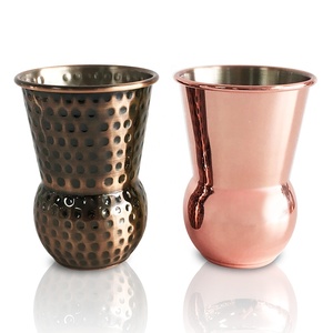 Tazza Moscow Mule in Rame e Acciaio Inossidabile Martellato Stile Indiano Personalizzato, Bicchiere da Cocktail in Rame - Product Image 5