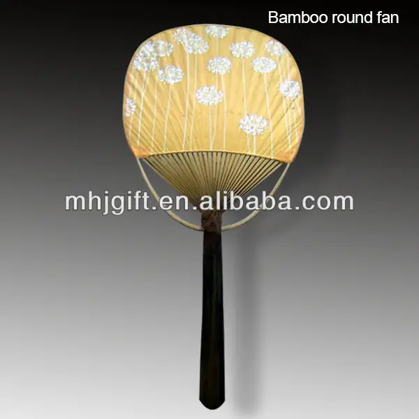 Negro de bambú mango Especial ventilador de bambú
