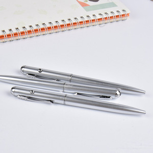 Gümüş renk metal malzeme görünmez mürekkep UV ışık sahte para dedektörü kalem - Product Image 3