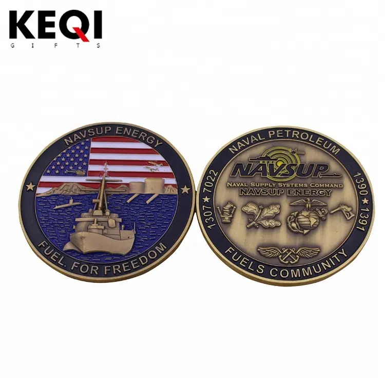 Cheap customized metal New york 3D police department challenge coin