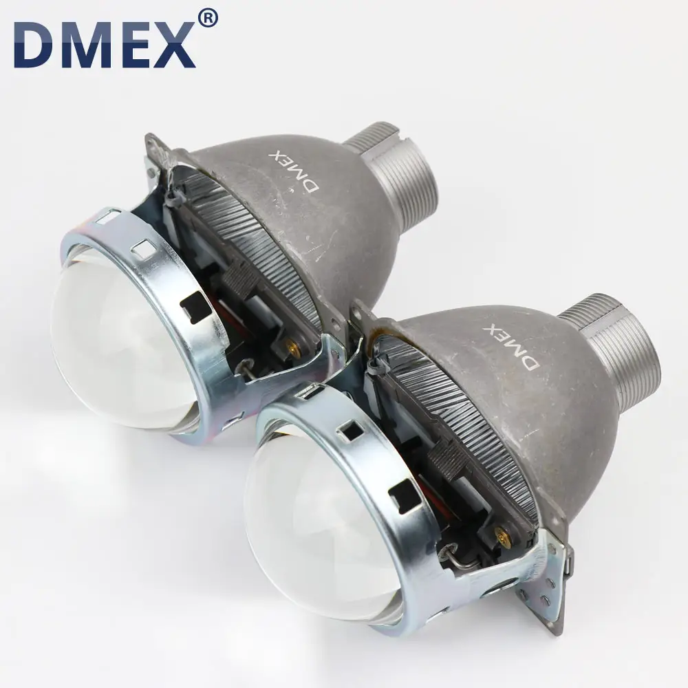 DMEX Araba Styling 3.0 inç Mükemmel Fit H4 Far Ev Q5 HID Xenon Projektör lens Dönüşüm Kiti