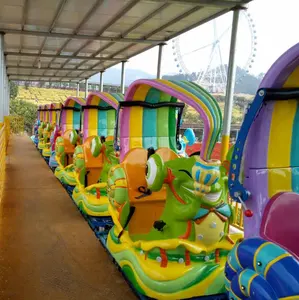 Piste de parc d'attractions pour enfants, de haute qualité, 7 pièces, jeux, marche d'espace, à vendre