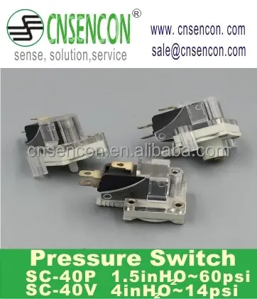 Di alta qualità Mini air sensing interruttore di bassa pressione SC-40P/V per applicazioni OEM